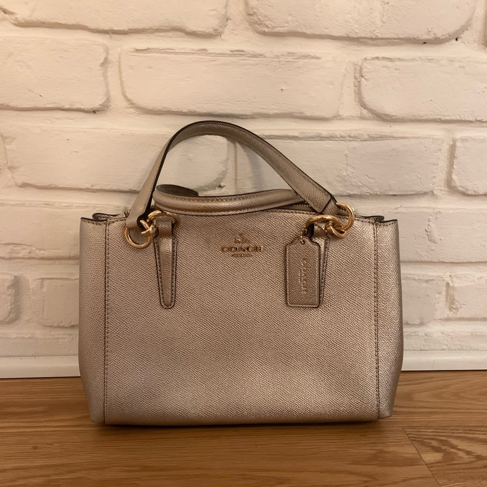 Gold Metallic Coach Purse